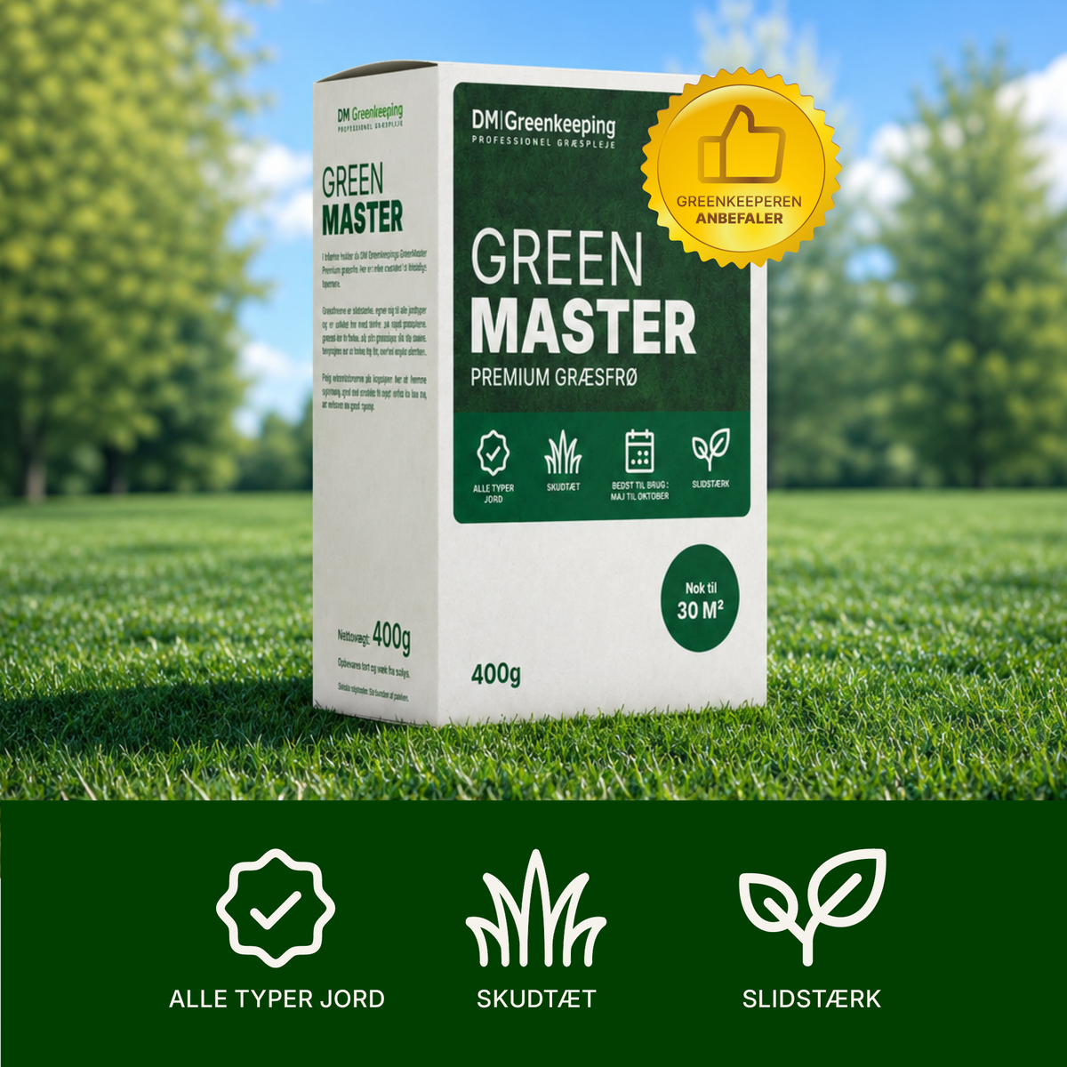 GreenMaster Premium græsfrø (3 x 400 g.)